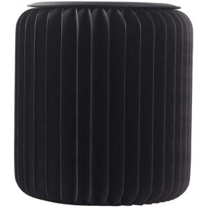 - Pouf design en carton plié 35 cm - Noir