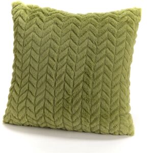 Coussin vert mousse chevron 40x40 cm - Vert - Amadeus - Publicité