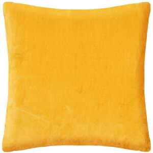 Coussin Otto velours jaune moutarde 55x55cm Atmosphera créateur d'intérieur - Ocre - Publicité