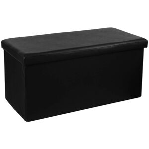 Pouf pliant double noir Atmosphera créateur d'intérieur - Noir - Publicité