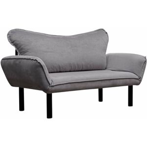 Hanah Home - Canapé convertible 2 places en tissu Chatto - Gris - Publicité