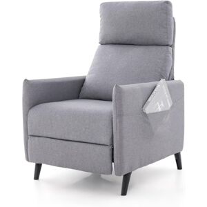 Costway - Fauteuil de Relaxation, Fauteuil de Massage avec Dossier et Repose-Pieds Réglables, Chaise de Détente Inclinable en Tissu de Lin pour Salon, Chambre, Cinéma Maison, Charge 150 kg, Gris - Publicité