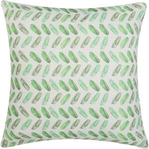 Coussin Décoratif 45 x 45 cm Motif Abstrait Vert sur Fond Noir Accessoire Idéal pour Chambre ou Salon au Style Moderne et Scandinave Beliani - Publicité