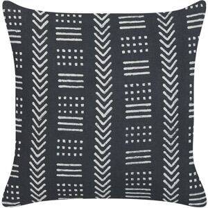 BELIANI Coussin Décoratif en Coton Motif Géométrique Noir et Blanc Salon 45 x 45 cm Benzoin - Publicité