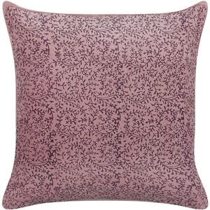 BELIANI Coussin Décoratif en Velours Rose à Motif Floral Housse Amovible 45 x 45 cm Romneya - Publicité