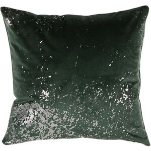 Coussin Décoratif Vert Foncé 45 x 45 cm Spécial noël en Velours avec Motif Abstrait Argenté pour Intérieur Traditionnel Classique ou Moderne Beliani - Publicité