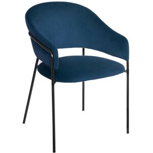 Atmosphera - Fauteuil siron en velours bleu - Bleu - Publicité