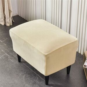 AORSHER Housse Ottomane Housses de Pouf Extensible Rectangulaire Velours, Housse de Repose-Pieds Protecteur de Meubles Housse de Tabouret avec Fond élastique - Publicité