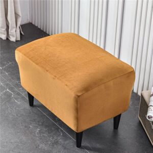 AORSHER Housse Ottomane Housses de Pouf Extensible Rectangulaire Velours, Housse de Repose-Pieds Protecteur de Meubles Housse de Tabouret avec Fond élastique - Publicité