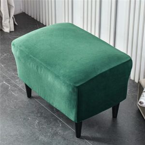 AORSHER Housse Ottomane Housses de Pouf Extensible Rectangulaire Velours, Housse de Repose-Pieds Protecteur de Meubles Housse de Tabouret avec Fond élastique Antidérapante vert FONCé - Publicité