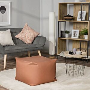 Intérieur Extérieur Fauteuil Poire Salon Coussin Assise Pouf Coussin De Sol Marron, 50x50x40 - Paco Home - Publicité