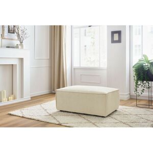 Fauteuil & pouf Bobochic Pouf compact nihad velours côtelé Beige - Beige - Publicité