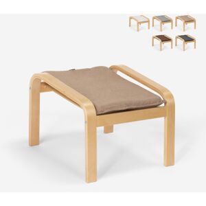 Ahd Amazing Home Design - Repose-pied en bois au design scandinave pour fauteuil canapé de salon Sylt Couleur: Beige - Publicité