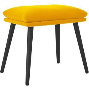 Vidaxl - Repose-pied Jaune moutarde 45x29,5x35 cm Velours Mustard yellow - Publicité