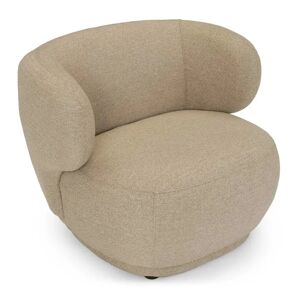 NV GALLERY Fauteuil cosy GIULIA - Fauteuil, Tissu texture desert taupe, 90x70 Taupe