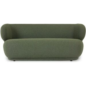 NV GALLERY Canape 2 places GIULIA - Canape 2 places, Vert kaki boucle, L170 Vert kaki