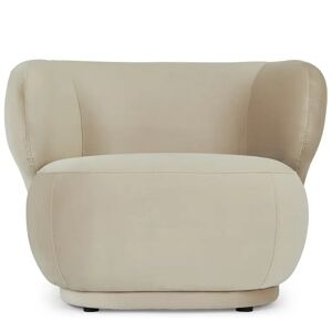 NV GALLERY Fauteuil GIULIA Fauteuil Velours taupe macadamia 90x70 Taupe