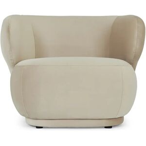 NV GALLERY Fauteuil GIULIA - Fauteuil, Velours taupe macadamia, 90x70 Taupe