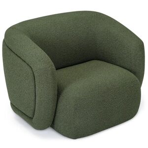 NV GALLERY Fauteuil VOLTA Fauteuil Vert kaki boucle 100x70 Vert