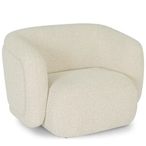 NV GALLERY Fauteuil VOLTA - Fauteuil, Blanc avoine boucle, 100x70 Blanc