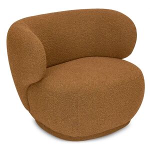 NV GALLERY Fauteuil GIULIA Fauteuil Bouclette marron 90x70 Marron