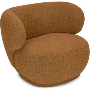 NV GALLERY Fauteuil GIULIA - Fauteuil, Bouclette marron, 90x70 Marron - Publicité