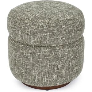 NV GALLERY Pouf MOSSO - Pouf, Gris poivre anti-tâches, H42 Gris / Marron