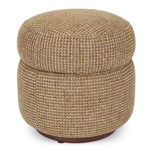 NV GALLERY Pouf MOSSO - Pouf, Tweed jaune miami, H42 Jaune / Marron