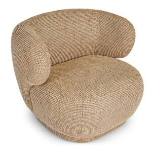 NV GALLERY Fauteuil GIULIA - Fauteuil, Tweed jaune miami, 90x70 Beige