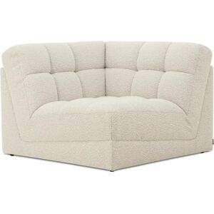 NV GALLERY Fauteuil angle modulable PAUL - Fauteuil d'angle modulable, Blanc avoine bouclé Blanc