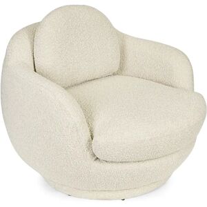 NV GALLERY Fauteuil OTEA - Fauteuil, Blanc avoine bouclé Blanc