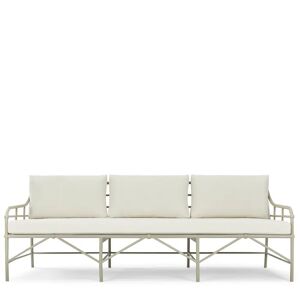 NV GALLERY Canape 3 places outdoor AMALFI - Canape 3 places outdoor, Blanc waterproof & metal taupe, L220