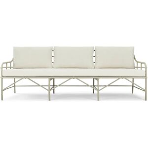 NV GALLERY Canapé 3 places outdoor AMALFI - Canapé 3 places outdoor, Blanc waterproof & métal taupe, L220