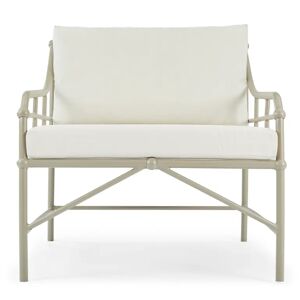 NV GALLERY Fauteuil outdoor AMALFI - Fauteuil outdoor, Blanc waterproof & metal taupe