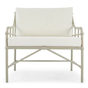 NV GALLERY Fauteuil outdoor AMALFI - Fauteuil outdoor, Blanc waterproof & métal taupe