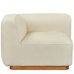 NV GALLERY Fauteuil d'angle modulable TALMA - Fauteuil d'angle modulable, Bouclette blanc himalaya Blanc