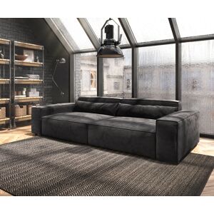 DELIFE Big-Sofa Sirpio XL 270x130 cm Microfibre Noir - Publicité