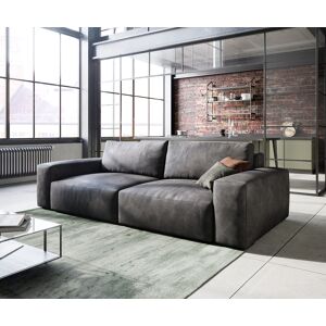 Big sofa Lanzo L 260x110 cm Imitation cuir vintage anthracite