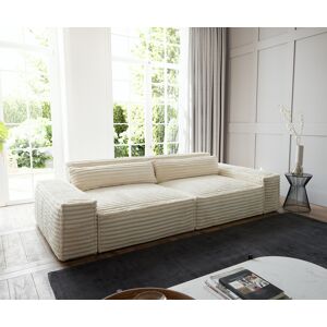 Grand-Canapé Marbeya 285x115 cm Gris avec 10 Coussins Canapé XXL