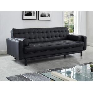 Vente unique Canape convertible clic clac en simili ELEANOR Noir