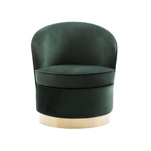 Vente-unique Fauteuil SANELA en velours - Vert sapin