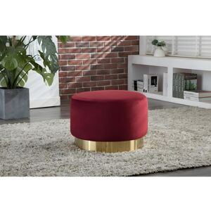 Vente unique Pouf en velours CLORIA Bordeaux