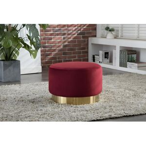 Vente-unique Pouf en velours CLORIA - Bordeaux