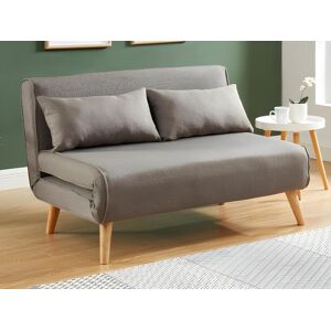 Vente unique Canape 2 places convertible POSIO en tissu Taupe