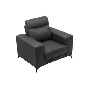 Vente-unique Fauteuil en cuir MONTANER - Noir