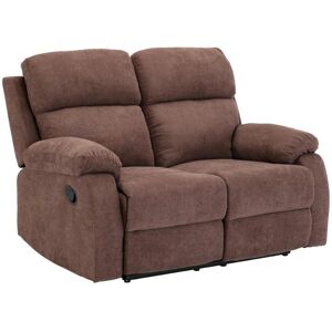 Vente unique Canape 2 places relax en tissu TOLZANO Marron