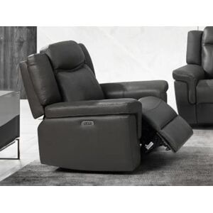 Vente unique Fauteuil relax electrique en cuir KENNETH Taupe