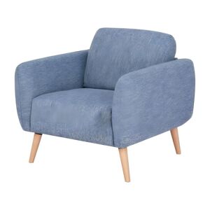 Vente-unique Fauteuil en tissu MAGELAN - Bleu clair