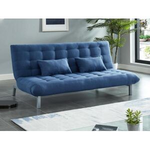 Vente-unique Canapé 3 places convertible clic clac en tissu HORNET - Bleu