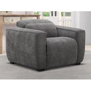 Vente unique Fauteuil relax electrique en tissu gris LAGUNDI